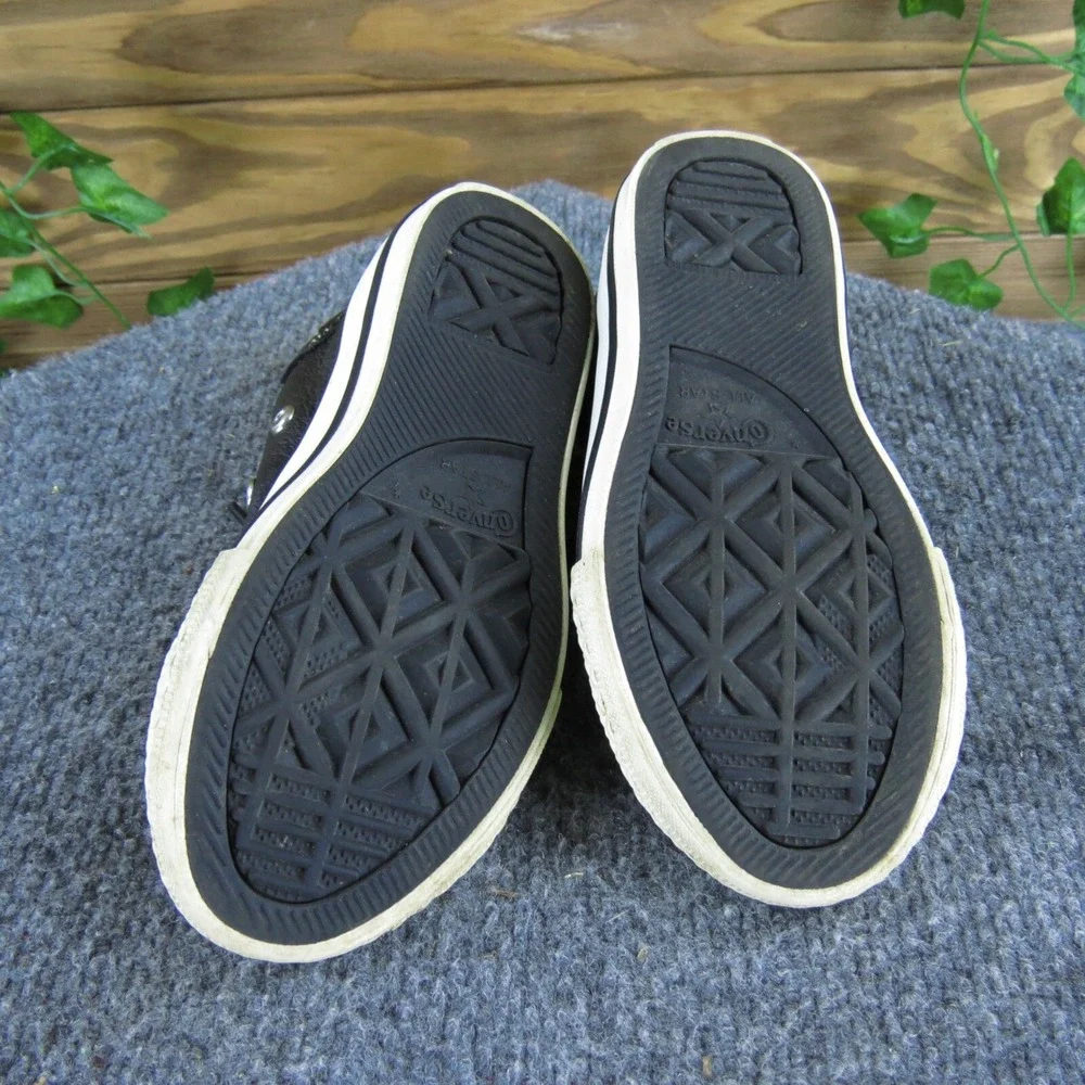 Converse All Star Leather High Top Sneakers Black Kids Shoes‎ 10.5 Toddler